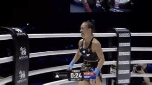 tia emery celebration|BKFC fighter Tai Emery flashes crowd after knockout win 